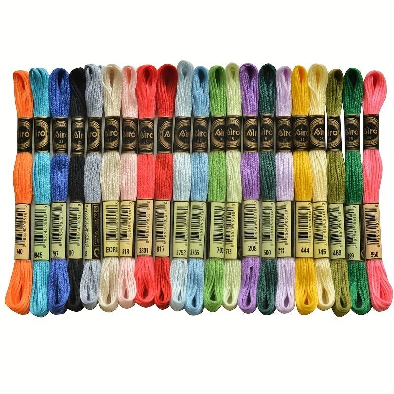 12pcs Polyester Embroidery Thread 314.96 Inch Cross-stitch Thread Handmade  Accessories Embroidery Thread DMC Color Embroidery Thread
